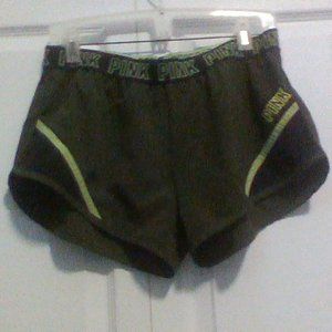 PINK Victoria's Secret Running Shorts Olive Green Medium